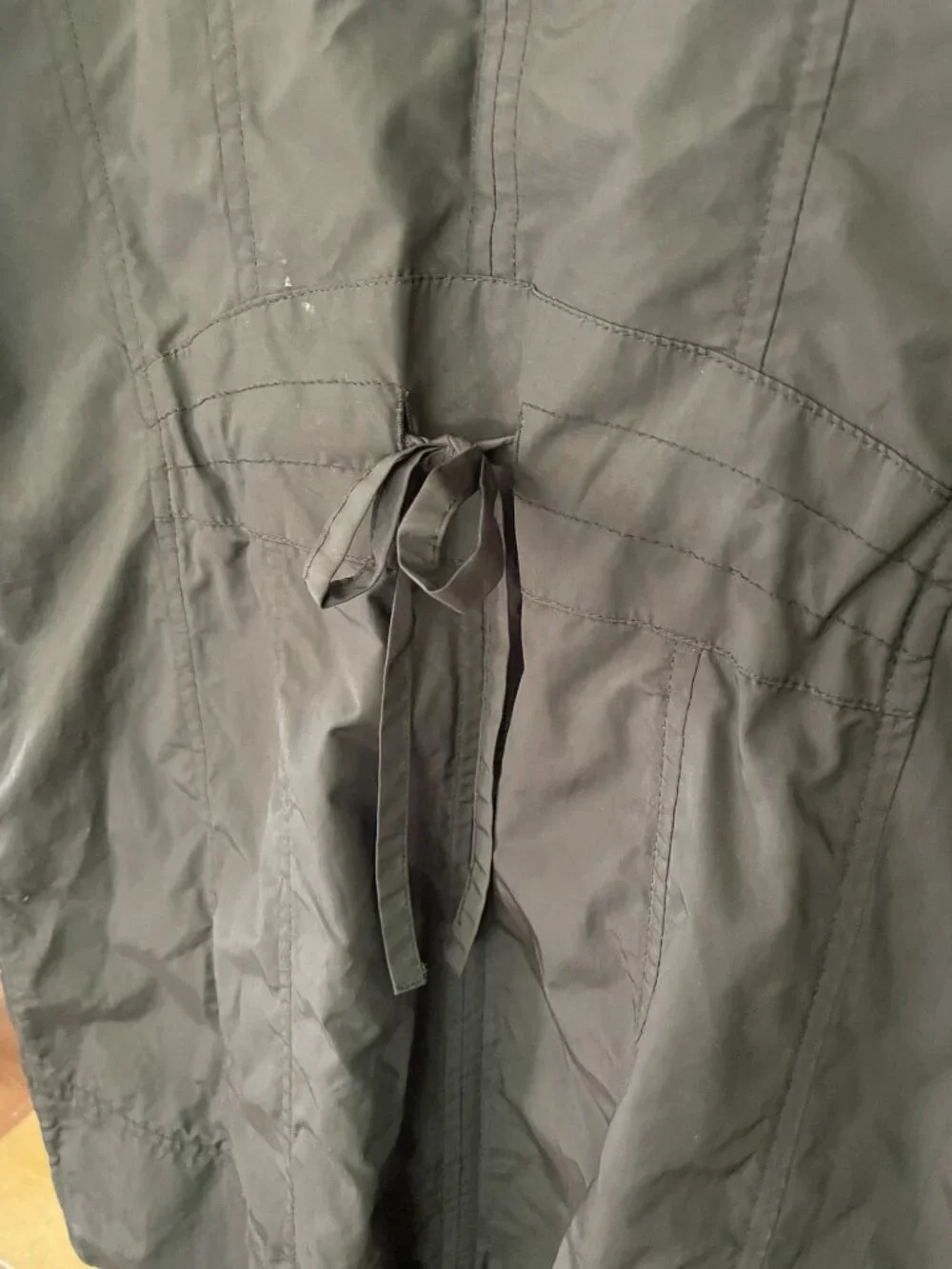 Cole Haan Rain Jacket Coat Black Detachable Hood Women's Size M